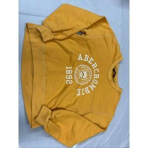 Abercrombie & Fitch Mustard Yellow Crewneck Pullover Size Medium